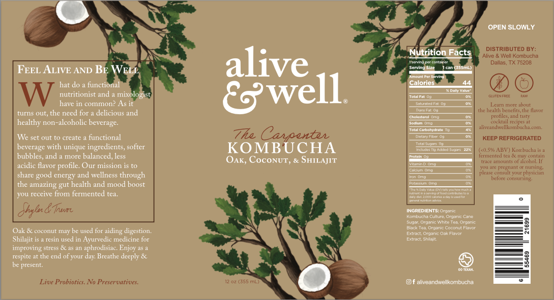 Oak & Coconut with Shilajit Kombucha