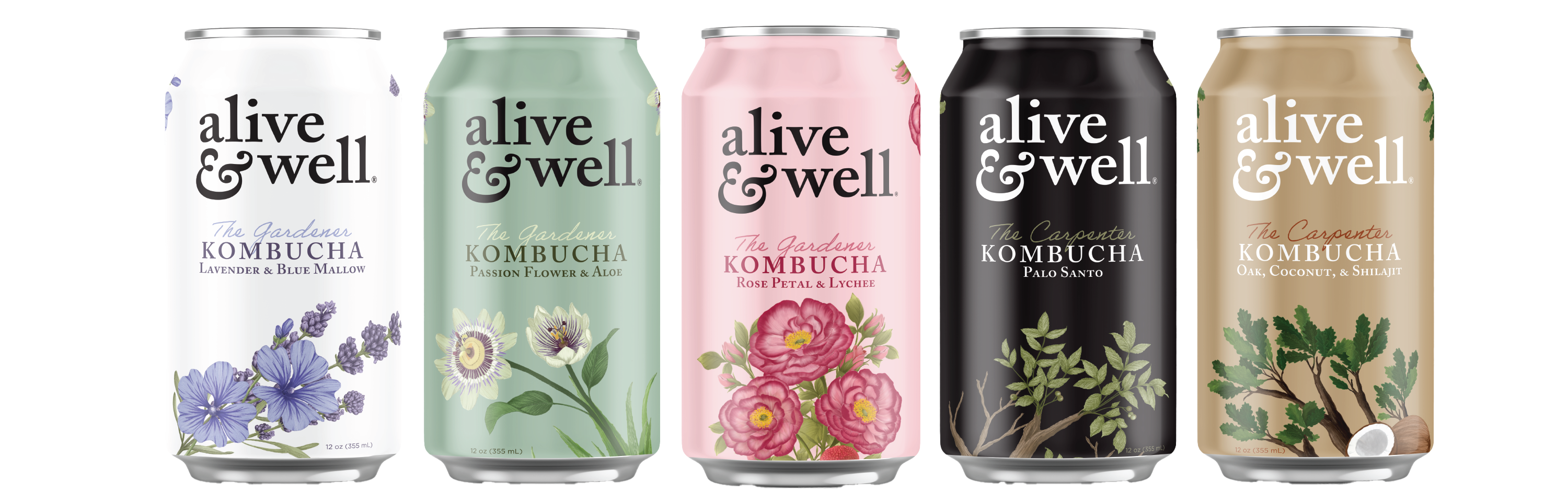 All Alive & Well Kombucha Flavors